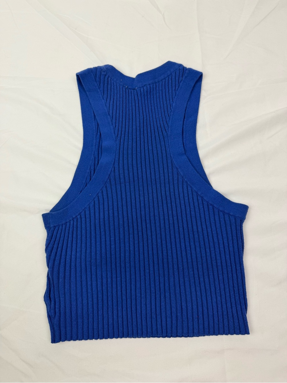 H&M Cobalt Blue Ribbed Crop Tank - Picture 3 of 3